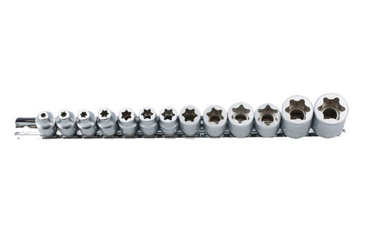 Laser Tools 8797 Flat Cut Star Socket Set 13pc Laser Tools