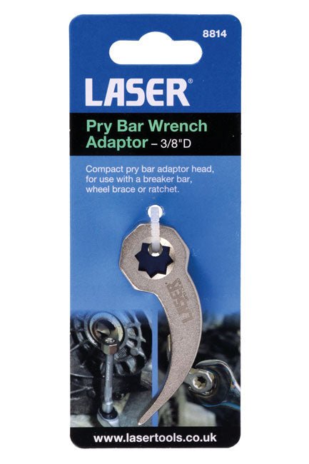 Laser Tools 8814 Pry Bar Wrench Adaptor 3/8"D Laser Tools