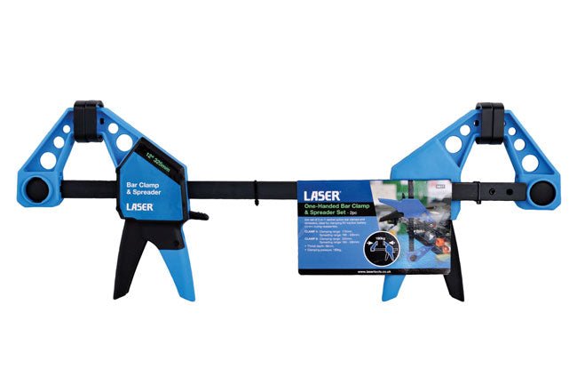Laser Tools 8817 One-Handed Bar Clamp & Spreader Set - 2pc Laser Tools
