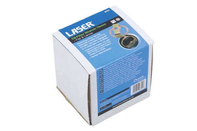 Laser Tools 8821 Oil Filter Wrench 74.5mm - Fiat & Lancia Laser Tools