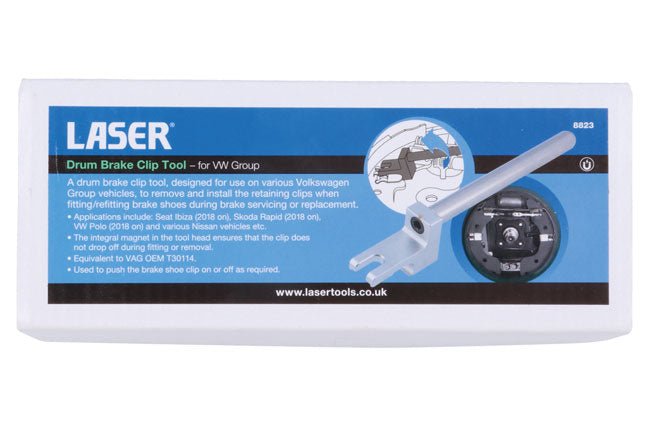 Laser Tools 8823 Drum Brake Clip Tool â€“ for VW Group Laser Tools