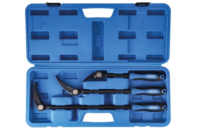 Laser Tools 8825 Adjustable Head Pry Bar Set 3pc Laser Tools