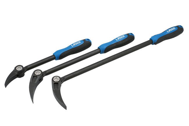 Laser Tools 8825 Adjustable Head Pry Bar Set 3pc Laser Tools
