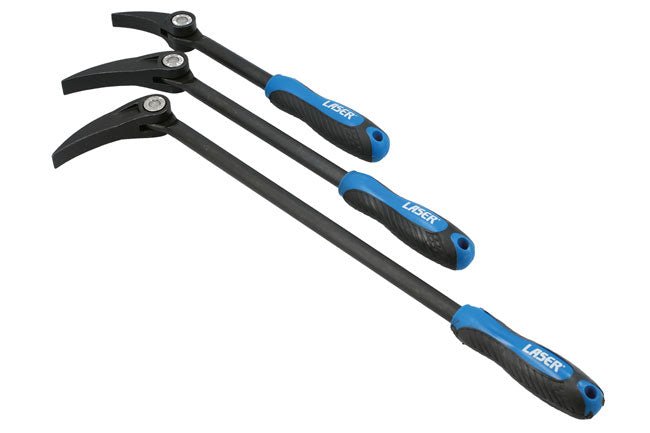 Laser Tools 8825 Adjustable Head Pry Bar Set 3pc Laser Tools