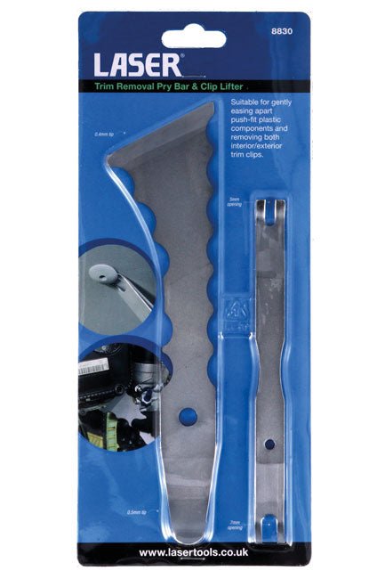Laser Tools 8830 Trim Removal Pry Bar & Clip Lifter Laser Tools