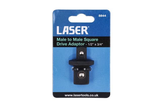 Laser Tools 8844 Male to Male Square Drive Adaptor - 1/2" x 3/4" Laser Tools