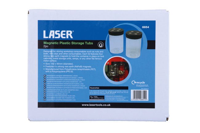 Laser Tools 8854 Magnetic Plastic Storage Tubs 2pc Laser Tools