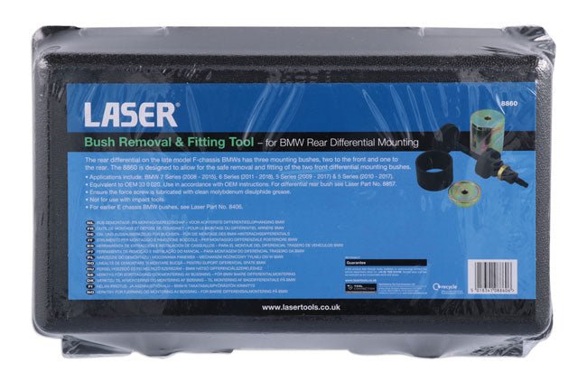 Laser Tools 8860 Bush Removal & Fitting Tool - for BMW Rear Differential Mounting (front bushes) Laser Tools