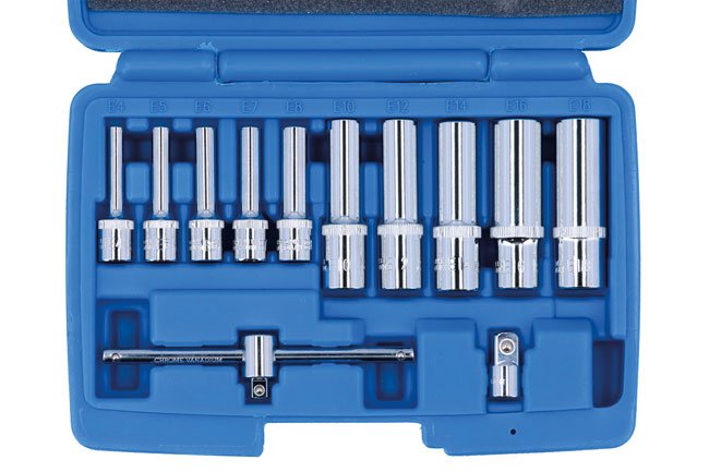 Laser Tools 8867 Deep E-Socket Set 1/4" & 3/8"D 12pc Laser Tools