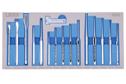 Laser Tools 8869 Punch & Chisel Set 16pc Laser Tools