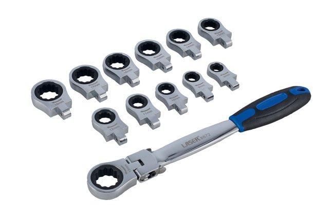 Laser Tools 8872 Multi Head Ratchet Spanner Set Laser Tools