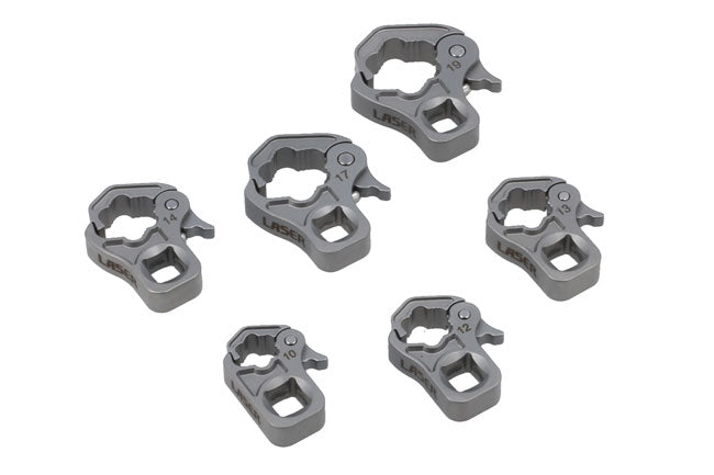 Laser Tools 8874 Ratchet Flare Nut Wrench Set 3/8"D 10mm - 19mm Laser Tools