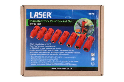 Laser Tools 8878 Insulated Torx Plus® Socket Set 1/4"D 8pc Laser Tools