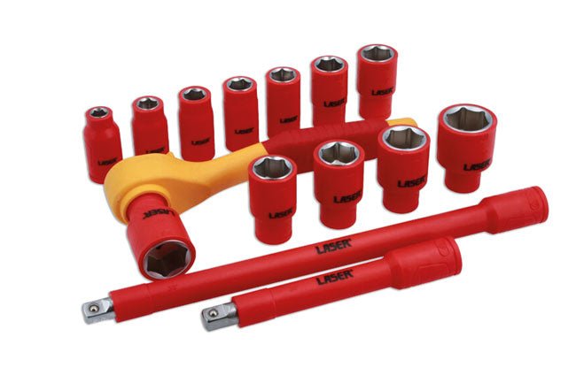 Laser Tools 8891 VDE Insulated Socket Set 3/8"D 15pc Laser Tools