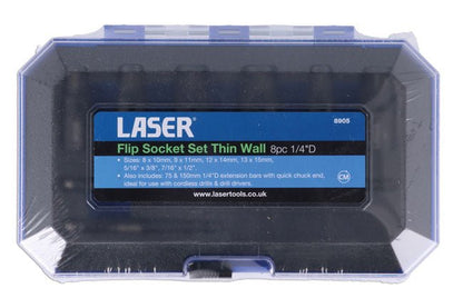 Laser Tools 8905 Double Ended Thin Wall Socket Set 1/4 "D 8pc Laser Tools