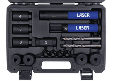 Laser Tools 8912 Locking Wheel Nut Removal Kit - Lug Driller Laser Tools