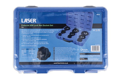 Laser Tools 8914 External KM Lock Nut Socket Set - 9pc Laser Tools