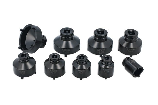 Laser Tools 8914 External KM Lock Nut Socket Set - 9pc Laser Tools