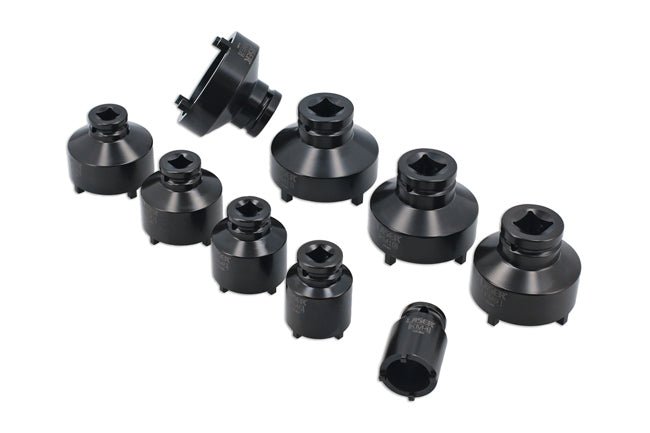 Laser Tools 8914 External KM Lock Nut Socket Set - 9pc Laser Tools