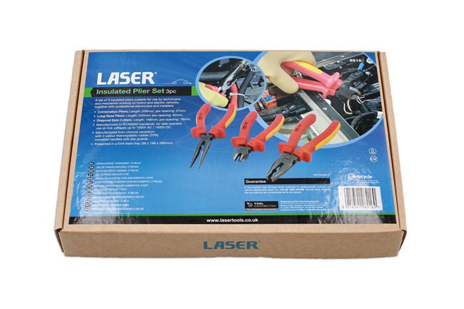 Laser Tools 8916 Insulated Plier Set 3pc Laser Tools