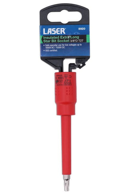 Laser Tools 8920 Insulated Extra Long Star Bit Socket 3/8"D T27 Laser Tools