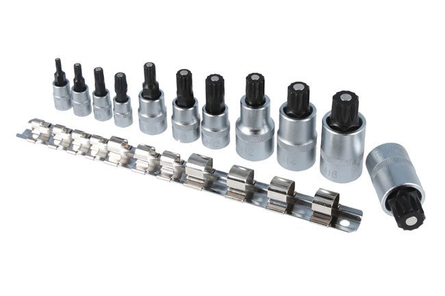 Laser Tools 8923 Magnetic Spline Bit Set 11pc Laser Tools