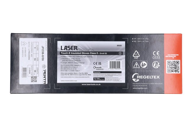Laser Tools 8925 Touch-E Insulated Gloves Class 0 - Small (8) Laser Tools