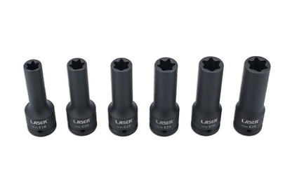 Laser Tools 8940 Deep Impact E-Socket Set 3/4"D 6pc Laser Tools