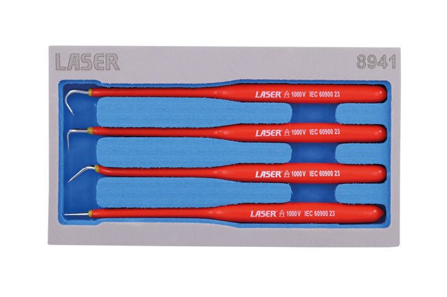 Laser Tools 8941 Slim Insulated Hook Set 4pc Laser Tools