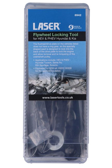 Laser Tools 8942 Flywheel Locking Tool - for HEV & PHEV Hyundai & Kia Laser Tools