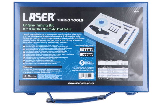 Laser Tools 8945 Engine Timing Kit - for 1.0 Wet Belt Non-Turbo Ford Petrol Laser Tools