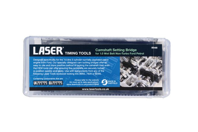 Laser Tools 8946 Camshaft Setting Bridge - for 1.0 Wet Belt Non-Turbo Ford Petrol Laser Tools