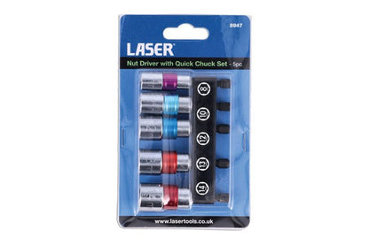 Laser Tools 8947 Nut Driver with Quick Chuck Set 5pc Laser Tools