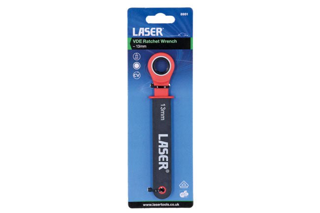 Laser Tools 8951 VDE Ratchet Spanner 13mm Laser Tools