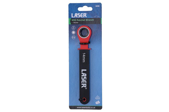 Laser Tools 8952 VDE Ratchet Spanner 14mm Laser Tools