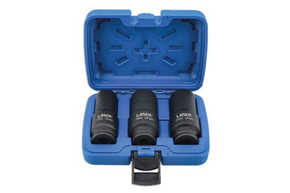 Laser Tools 8953 Weighted Socket Set 1/2"D 3pc Laser Tools