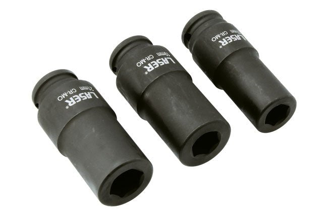 Laser Tools 8953 Weighted Socket Set 1/2"D 3pc Laser Tools