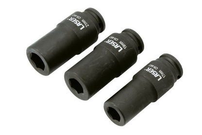 Laser Tools 8953 Weighted Socket Set 1/2"D 3pc Laser Tools