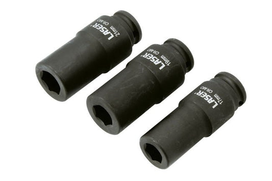 Laser Tools 8953 Weighted Socket Set 1/2"D 3pc Laser Tools