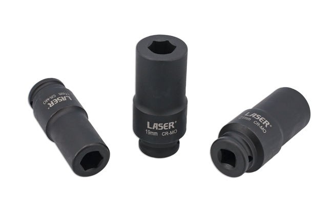 Laser Tools 8953 Weighted Socket Set 1/2"D 3pc Laser Tools