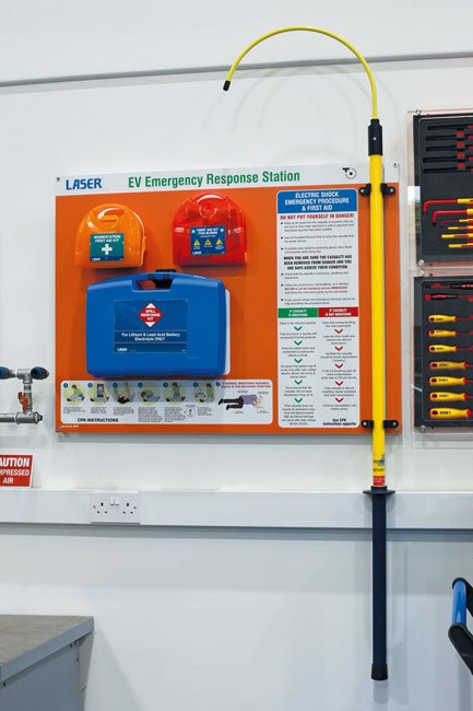 Laser Tools 8969 EV Emergency Response Station c/w, Electric Burns Kit, First Aid Kit, Battery Spill Response Kit Laser Tools