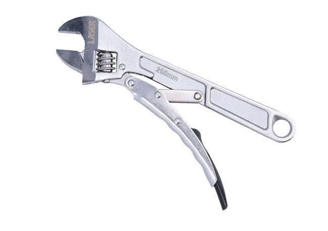 Laser Tools 8975 Locking Adjustable Wrench 250mm Laser Tools