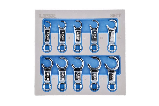 Laser Tools 8977 Flare Nut Torque Adaptor Set 3/8"D 10pc Laser Tools