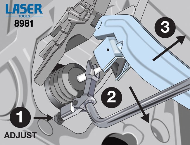 Laser Tools 8981 Brake Pedal Release Tool - for BMW Laser Tools