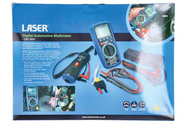 Laser Tools 8984 Digital Automotive Multimeter - CAT III/IV Laser Tools