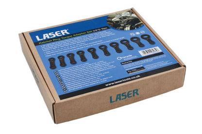 Laser Tools 8985 Ratchet Ring Torque Adaptor Set 3/8"D 10pc Laser Tools
