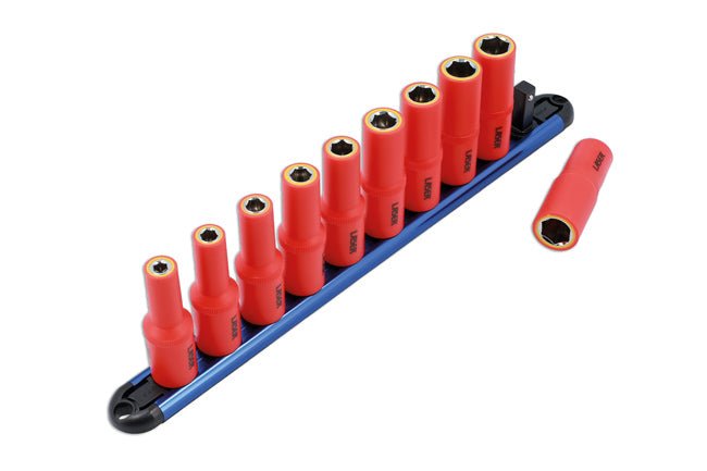 Laser Tools 8988 VDE Insulated Socket Set 6-15mm 3/8"D 10pc Laser Tools