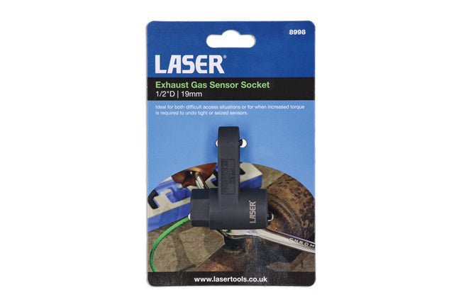 Laser Tools 8998 Exhaust Gas Sensor Socket 1/2"D 19mm Laser Tools