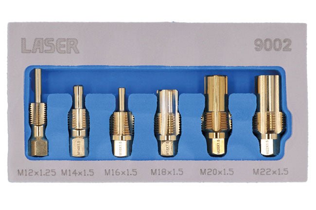 Laser Tools 9002 Exhaust Sensor Thread Chaser Set 6pc Laser Tools