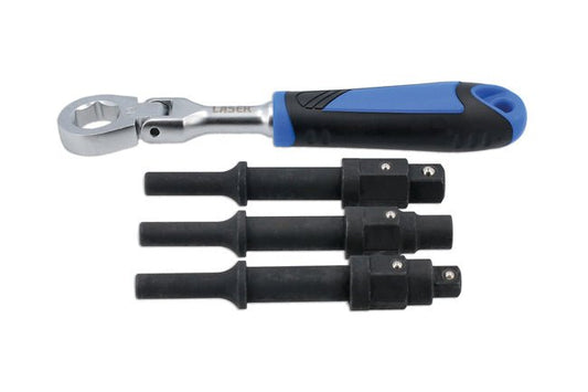 Laser Tools 9009 Impact Driver Bit & Square Drive Wrench Set - 4pc Laser Tools